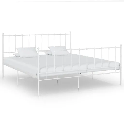 Estrutura de Cama 140x200 cm Metal Branco