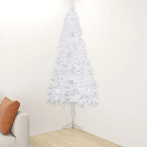Árvore de Natal Artificial de Canto 240 cm PVC Branco