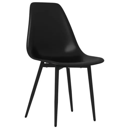 Cadeiras de Jantar   PP Preto (4 pcs)