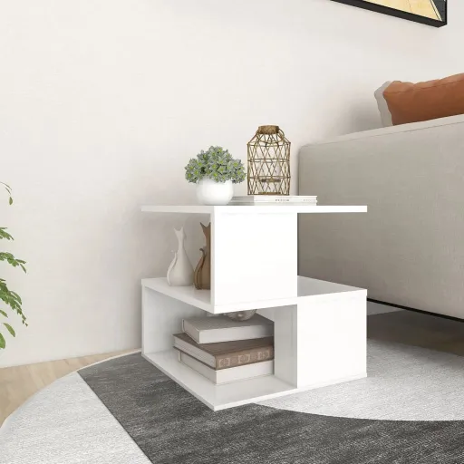 Mesa de Apoio 40x40x40 cm Derivados de Madeira Branco