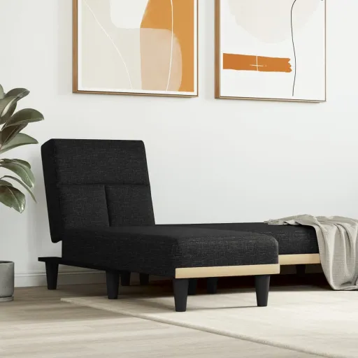 Chaise Longue Tecido Preto