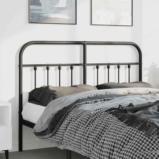 Cabeceira de Substituição 150 cm Metal Preto