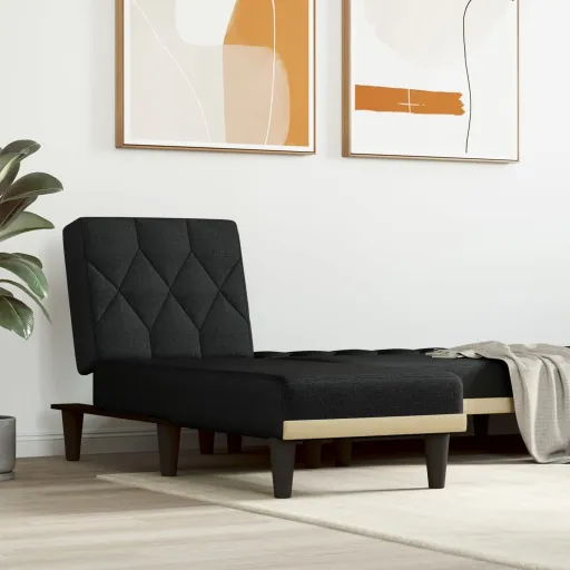 Chaise Longue Tecido Preto