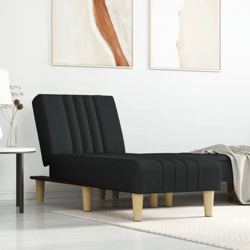 Chaise Longue Tecido Preto