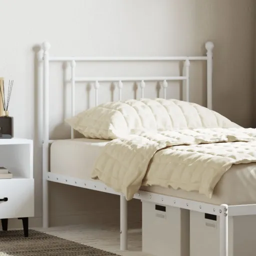 Cabeceira de Substituição 90 cm Metal Branco