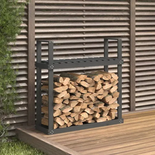 Suporte para Lenha 110x35x108,5 cm Pinho Maciço Cinza