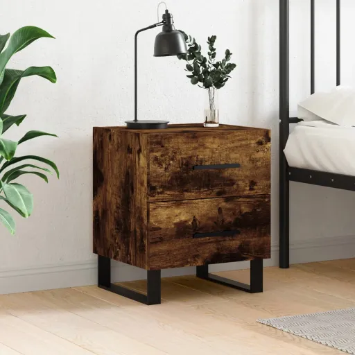 Mesa Cabeceira 40x35x47,5 cm Derivados Madeira Carvalho Fumado