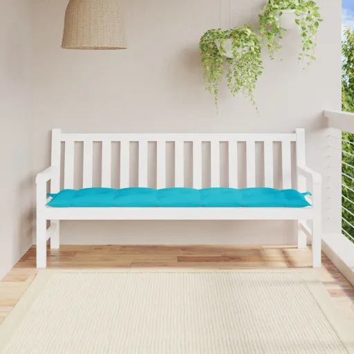 Almofadão p/ Banco de Jardim 180x50x7 cm Tecido Oxford Turquesa
