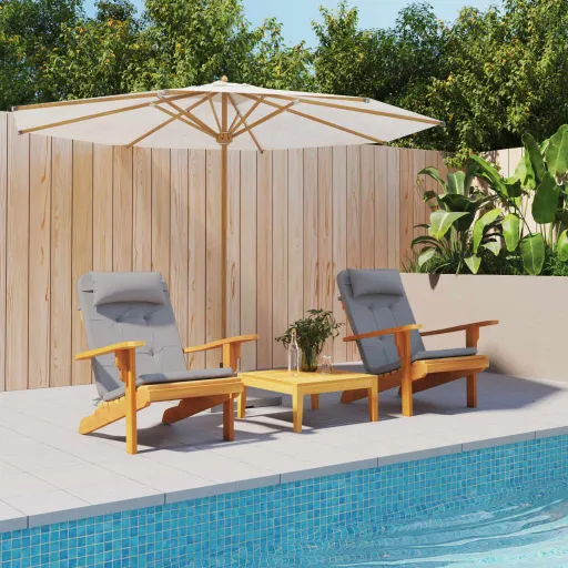 Almofadões p/ Cadeira Adirondack   Tecido Oxford Cinzento (2 pcs)
