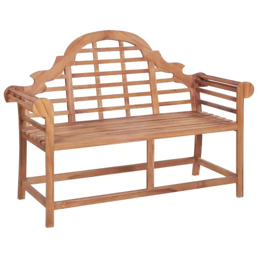 Banco de Jardim 127x58,5x92,5 cm Madeira de Teca Maciça