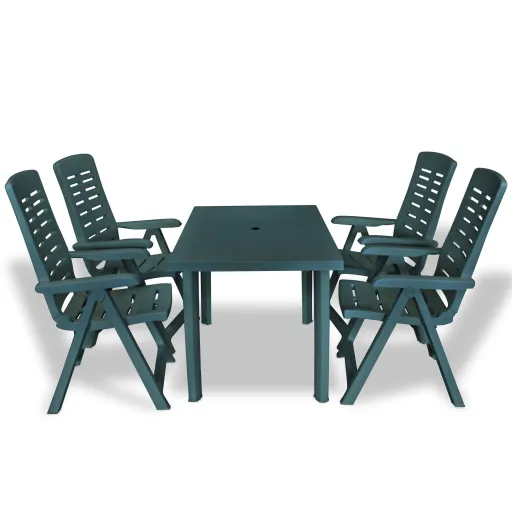 Conjunto de Jantar de Exterior   Plástico Verde (5 pcs)