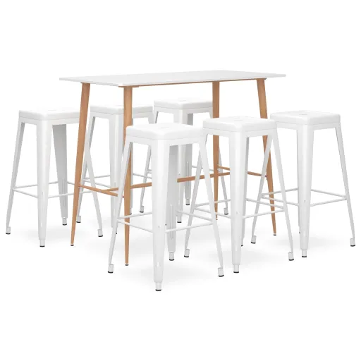 Conjunto de Bar Branco (7 pcs)