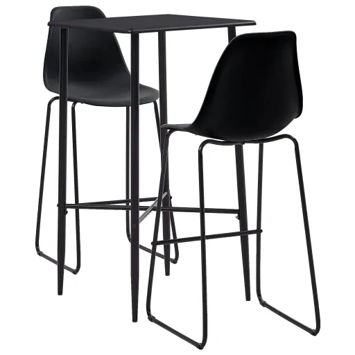 Conjunto de Bar Plástico Preto (3 pcs)
