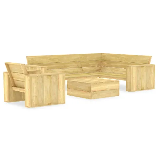 Conjunto Móveis Jardim Madeira de Pinho Impregnada (3 pcs)