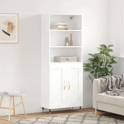 Armário Alto 69,5x34x180 cm Derivados de Madeira Branco