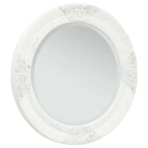 Espelho de Parede Estilo Barroco 50 cm Branco
