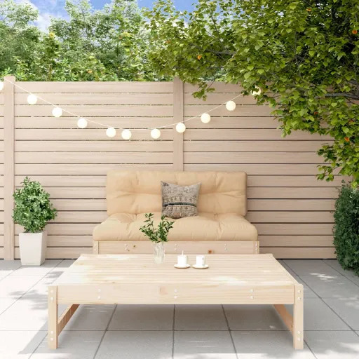 Conjunto Lounge de Jardim Madeira de Pinho Maciça (2 pcs)