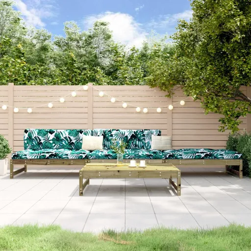 Conjunto Lounge de Jardim Madeira de Pinho Impregnada (4 pcs)