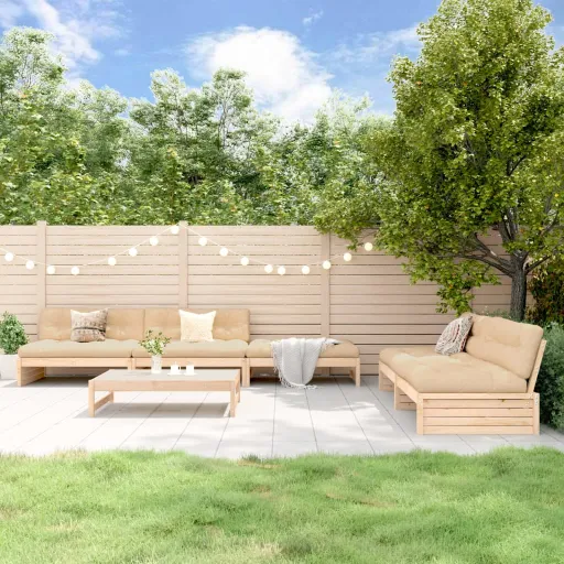Conjunto Lounge de Jardim Pinho Maciço (6 pcs)
