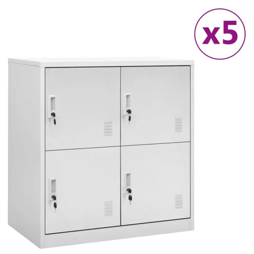 Cacifos   90x45x92,5 cm Aço Cinzento-Claro (5 pcs)