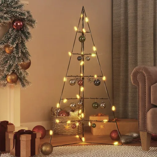 Árvore de Natal para Decoração 100 cm Metal Preto