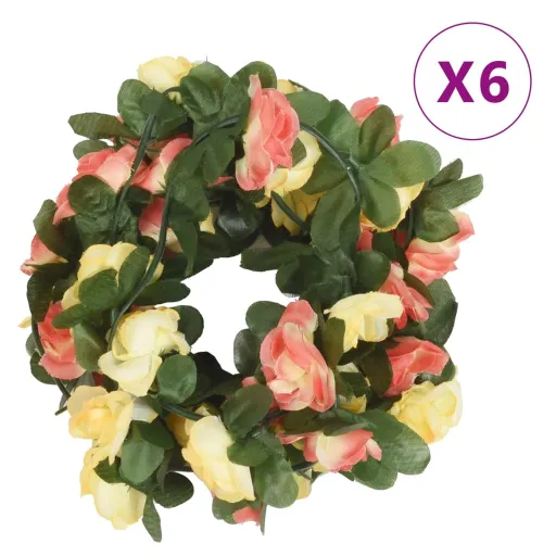 Grinaldas de Flores   250 cm Vermelho Pôr-do-Sol (6 pcs)