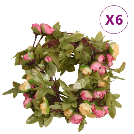 Grinaldas de Flores   215 cm Rosa (6 pcs)