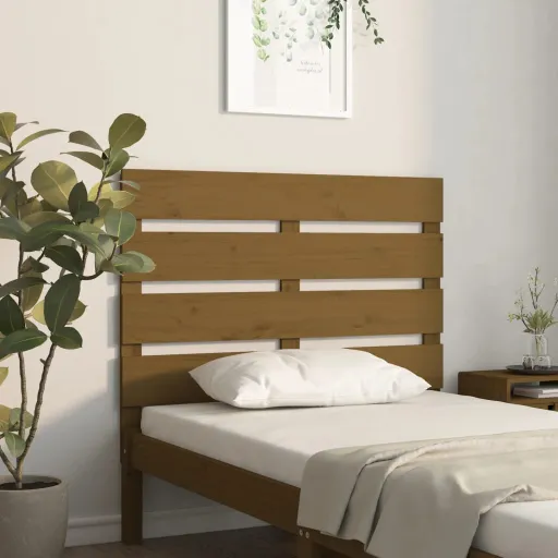 Cabeceira de Cama 75x3x80 cm Pinho Maciço Castanho Mel