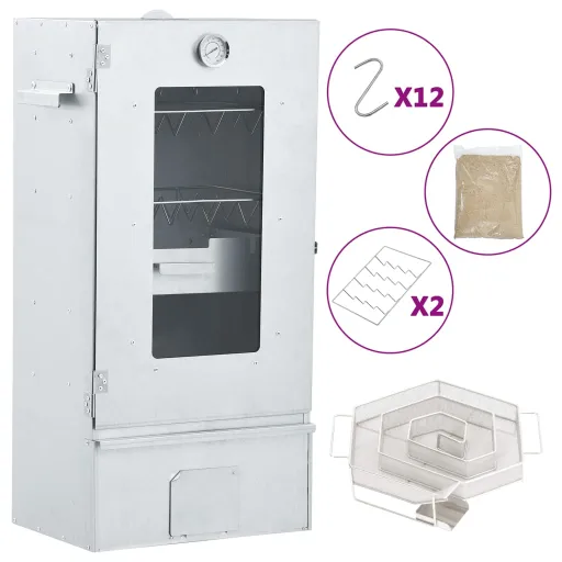 Defumador p/ Churrasqueira c/ Gerador Fumo Frio Aço Galvanizado