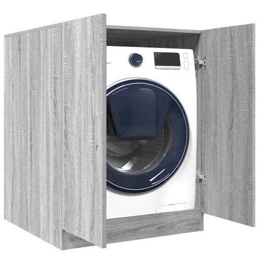 Armário Máquina de Lavar Roupa 71x71,5x91,5 cm Sonoma Cinza