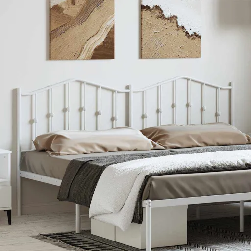 Cabeceira de Substituição 180 cm Metal Branco