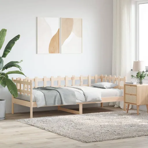 Sofá-Cama Sem Colchão 80x200 cm Madeira de Pinho Maciça