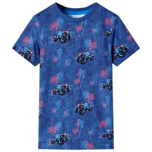 T-Shirt Infantil Azul-Escuro Mesclado 104