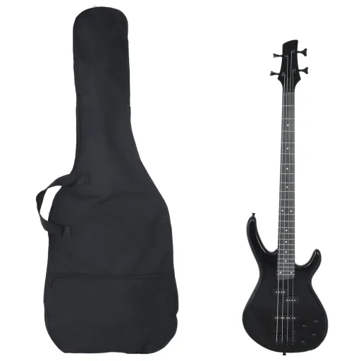 Baixo Elétrico para Iniciantes com Saco 4/4 46" Preto
