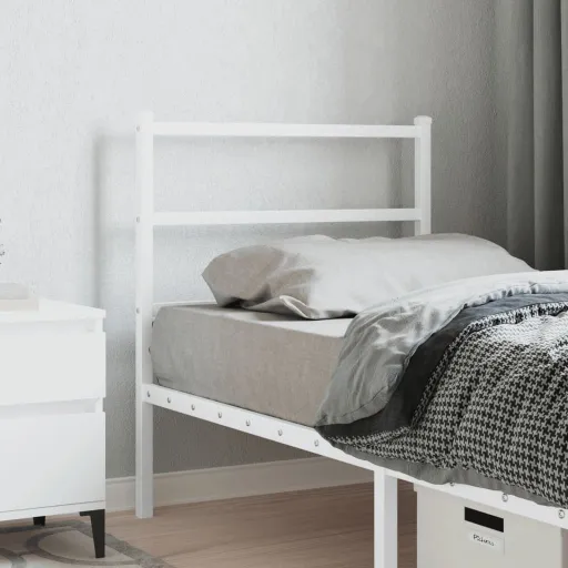 Cabeceira de Substituição 80 cm Metal Branco