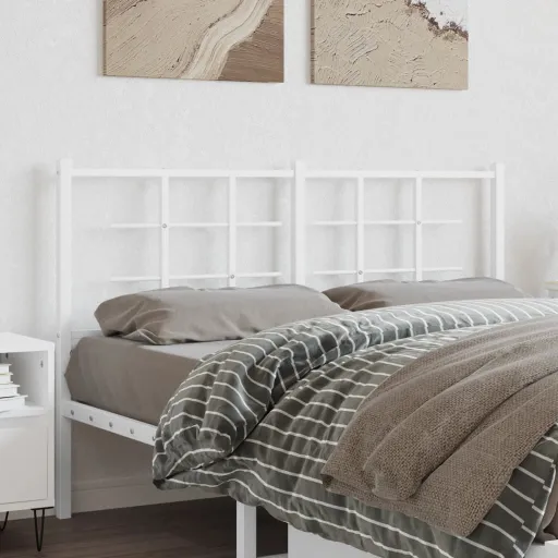 Cabeceira de Substituição 135 cm Metal Branco