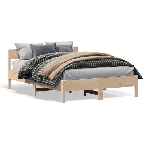 Cama Sem Colchão 150x200 cm Madeira de Pinho Maciça