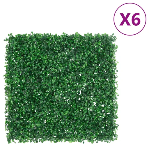 Vedação de Arbusto Artificial   50x50 cm Verde (6 pcs)