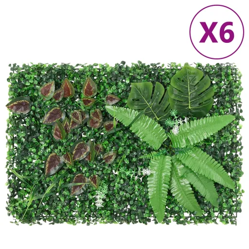 Vedação de Plantas Artificiais   40x60 cm Verde (6 pcs)