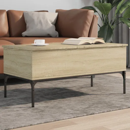 Mesa de Centro 100x50x45cm Deriv. Madeira/Metal Carvalho Sonoma