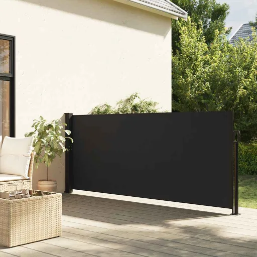 Toldo Lateral Retrátil 117x300 cm Preto