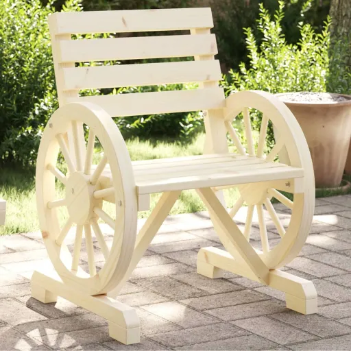 Cadeiras de Jardim   Madeira de Abeto Maciça (4 pcs)
