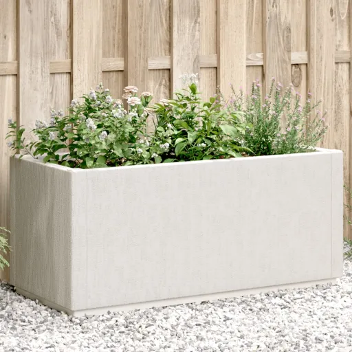 Vaso/Floreira 80x36x35 cm PP Branco