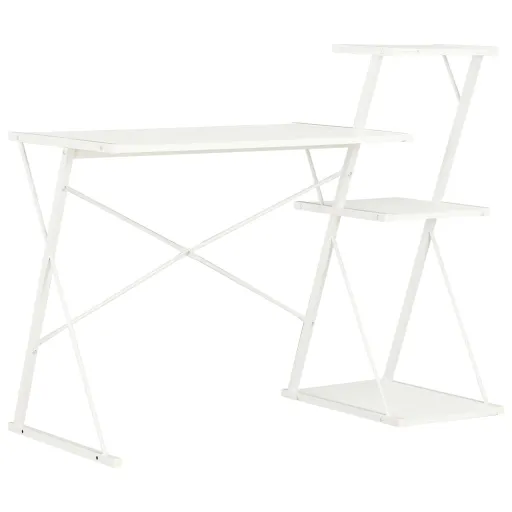 Secretária com Prateleira 116x50x93 cm Branco
