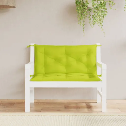 Almofadões Banco Jardim   Tecido Oxford Verde Brilhante (2 pcs)