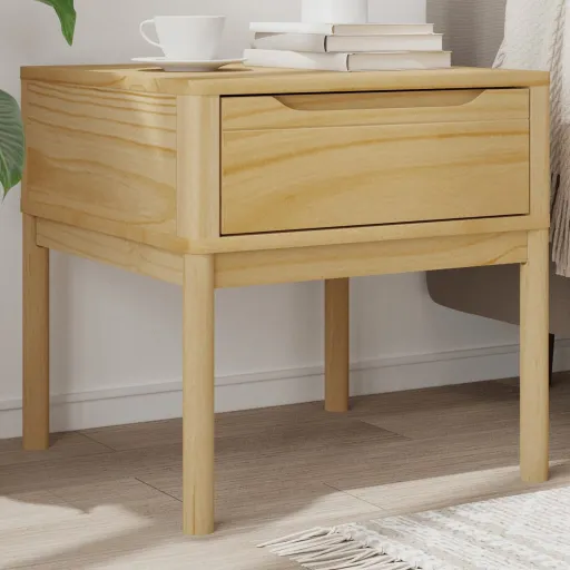 Mesa para Candeeiro FLORO 55x55x54 cm Pinho Maciço Castanho Mel