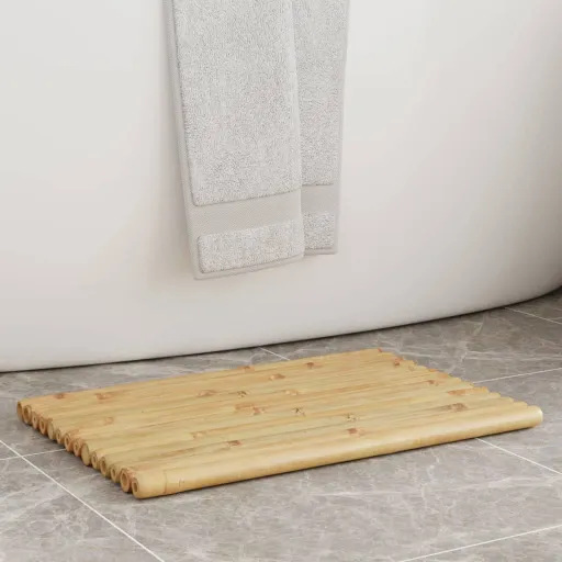 Tapetes de Casa de Banho   50x35 cm Bambu (2 pcs)