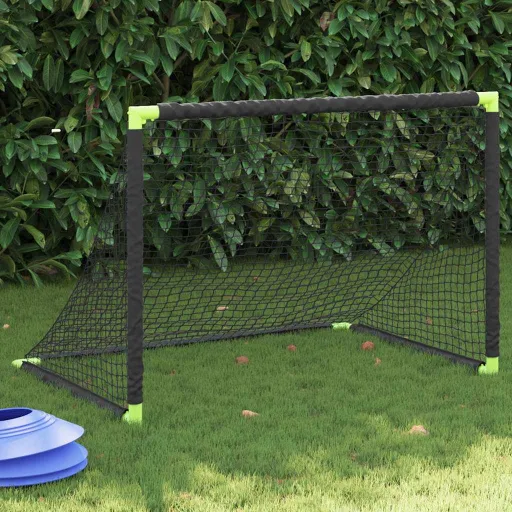Baliza de Futebol Infantil Dobrável 90x64x64 cm Preto