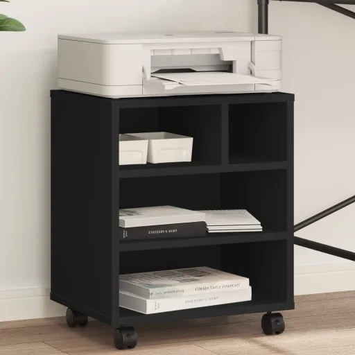 Suporte para Impressora com Rodas 41x32x48 cm Preto
