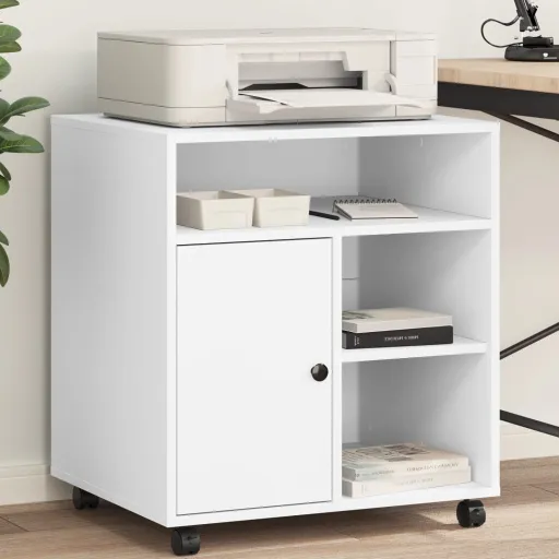 Suporte para Impressora com Rodas 60x50x67 cm Branco